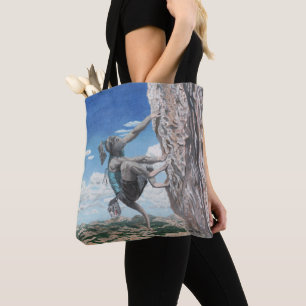 Wererat Girl Rock Climbing Graphic Tote Bag