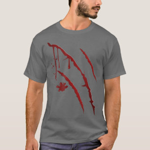 Werewolf Blood Scratch Wolf Costume Vintage Scary T-Shirt