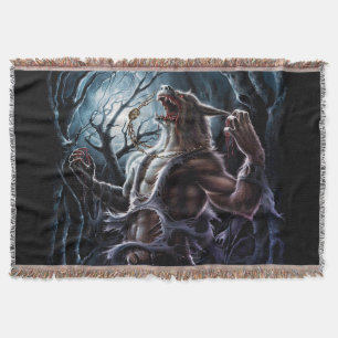 Werewolf Changing Throw Blanket