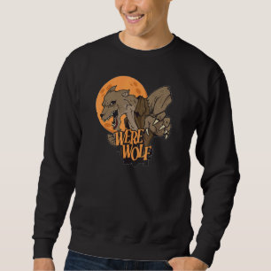 Werewolf Full Moon Lazy Halloween Costume Werewolv Sweatshirt