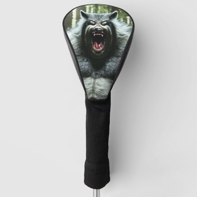 Werewolf golf club driver head cover (Front)