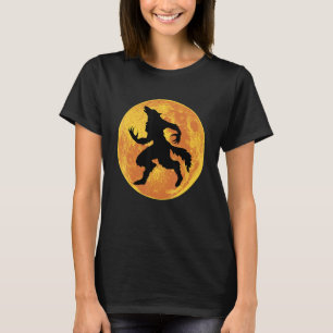 Werewolf Halloween Full Moon Scary Wolf Horror Laz T-Shirt