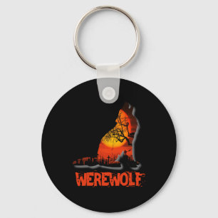 Werewolf Halloween Key Ring