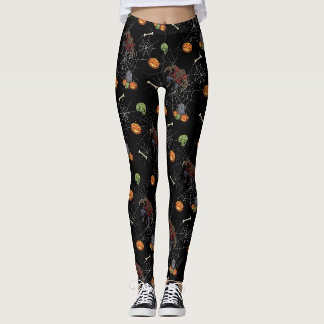 🐺 Werewolf Halloween Leggings 🎃💀 (Front)