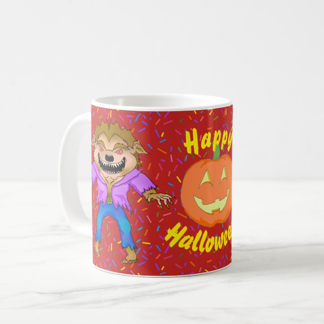 Werewolf Halloween Mug (Front Left)