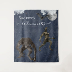 Werewolf Halloween Party backdrop Tapestry
