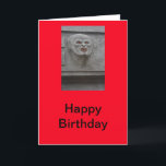 Werewolf Happy Birthday Card<br><div class="desc">Werewolf Plaque on a Wall showing blood in the eyes and on teeth</div>