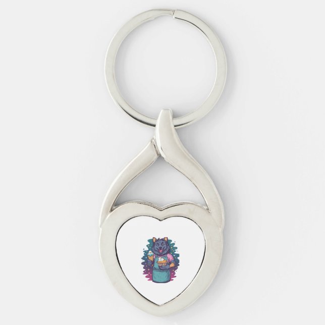 Werewolf Ice Cream Stand Key Ring (Front)