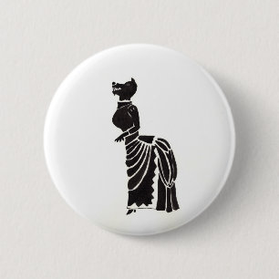 Werewolf In A Fancy Dress 6 Cm Round Badge