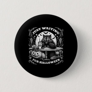 Werewolf Just Waiting For Halloween Spooky Scary N 6 Cm Round Badge