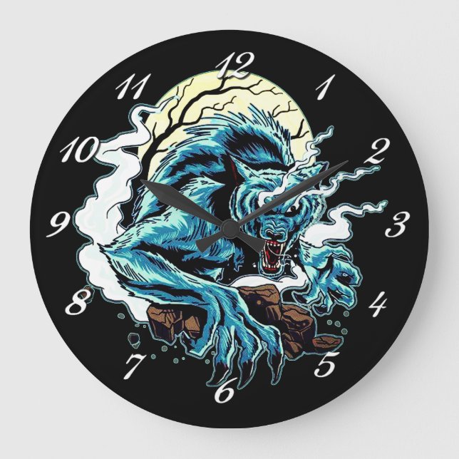 Werewolf Moon Large Clock (Front)