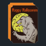 Werewolf on full moon invitation<br><div class="desc">Werewolf on full moon</div>