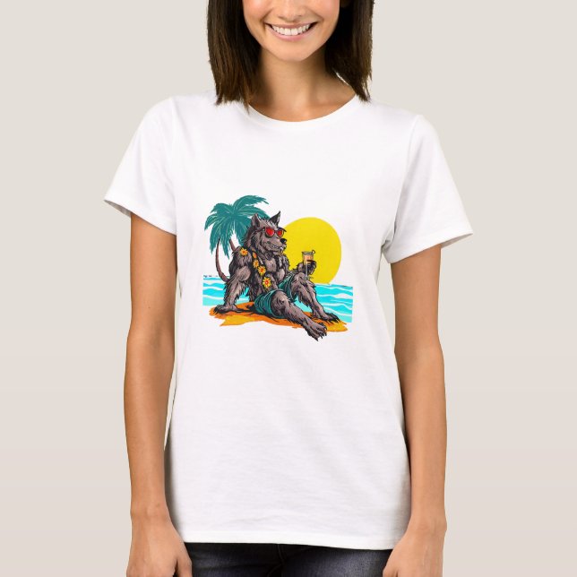 werewolf on vacation T-Shirt (Front)