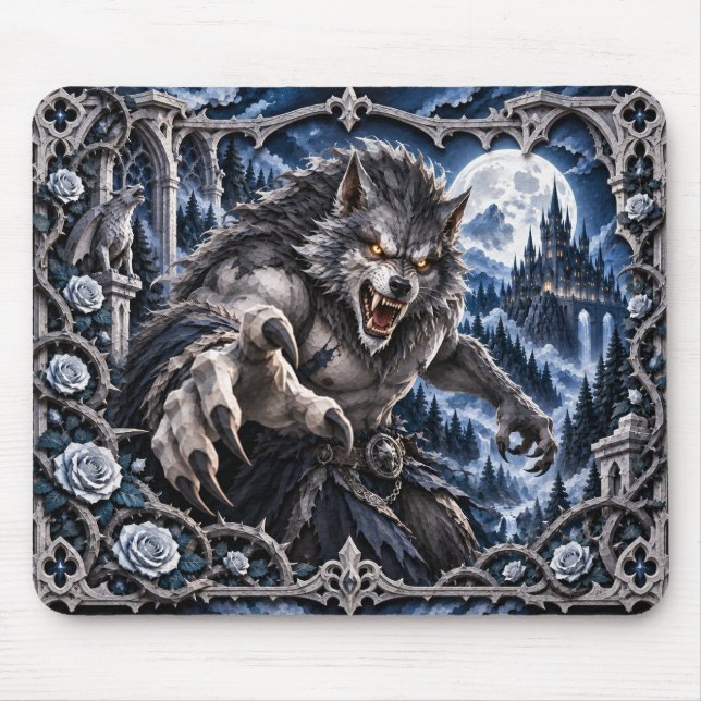Werewolf, Paper Cut Monster Mouse Pad (Front)