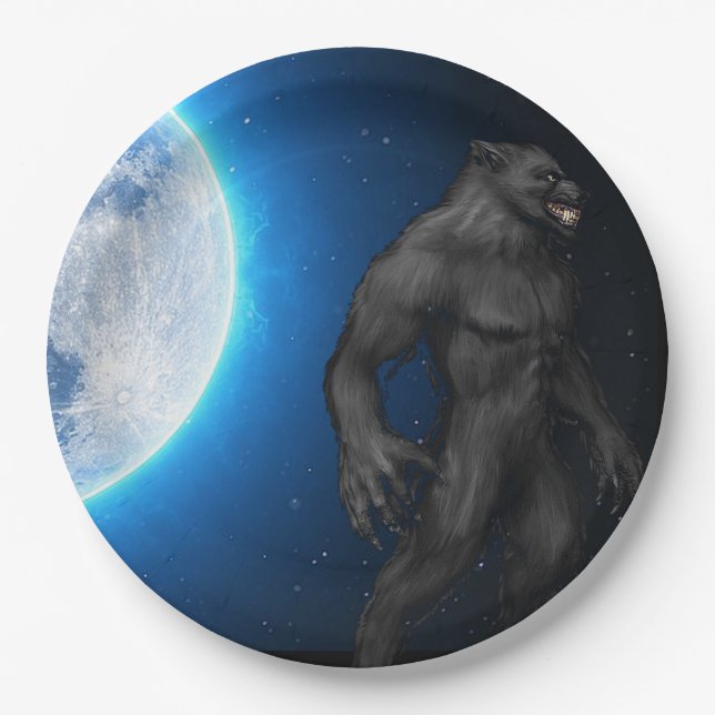 Werewolf Paper Plates (Front)