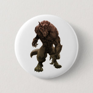 Werewolf Pin/Button 6 Cm Round Badge