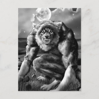 werewolf postcard