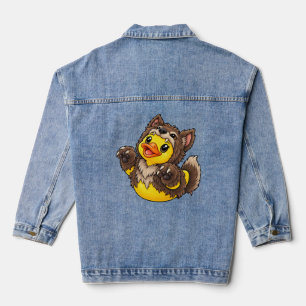 Werewolf Rubber Duck Halloween Costume Denim Jacket