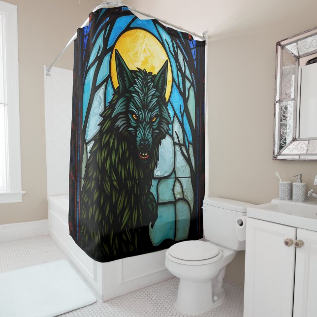 Werewolf Shower Curtain (In Situ)