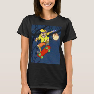 Werewolf Skateboarder Womens T-Shirt