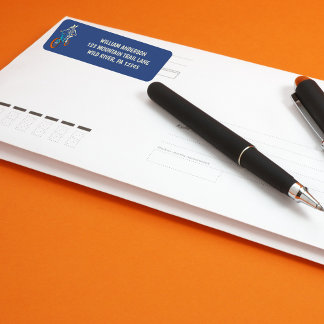 Werewolf Skeleton on BMX Bike Return Address