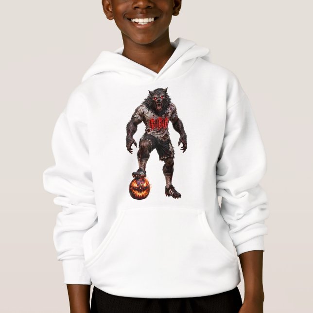 Werewolf Soccer Player Halloween Horror Art (Front)