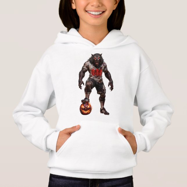 Werewolf Soccer Player Halloween Horror Art (Front)