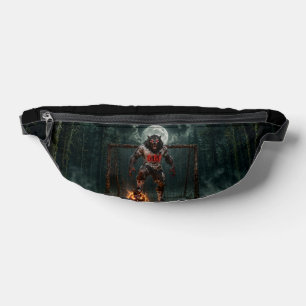 Werewolf Soccer Player Halloween Horror Art Bum Bags