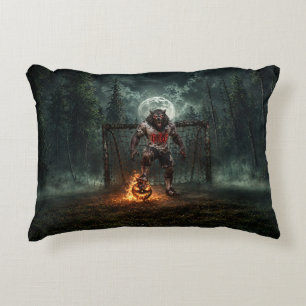 Werewolf Soccer Player Halloween Horror Art Decorative Cushion