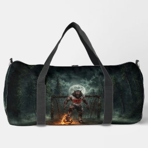 Werewolf Soccer Player Halloween Horror Art Duffle Bag