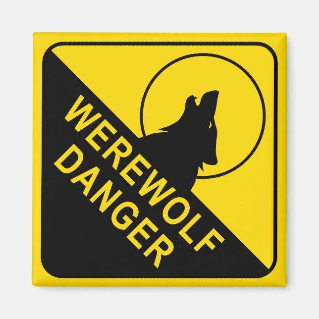 Werewolf Square Magnet (Front)
