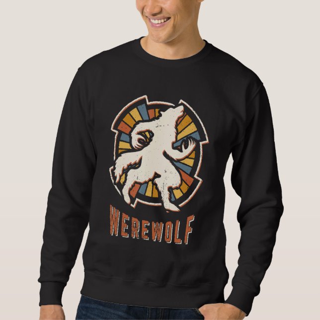 Werewolf Vintage Classic Retro Love Sweatshirt (Front)