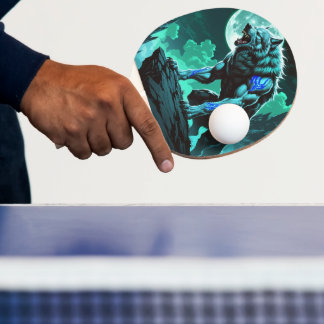 Werewolf - Wolf Themed Ping Pong Paddle