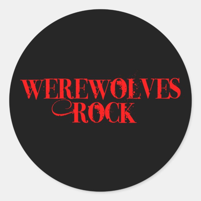 Werewolves Rock Classic Round Sticker (Front)