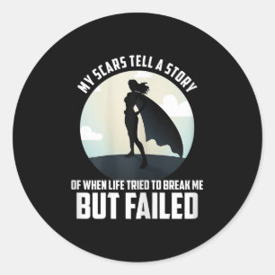 Werful Motivational Woman Shirt, My S Tell A Story Classic Round Sticker