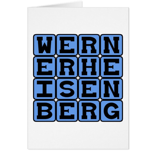 Werner Heisenberg, Uncertainty Principle (Front)