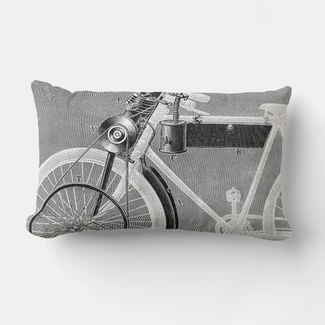Werner Motorcycle, 1898 Lumbar Cushion (Front)