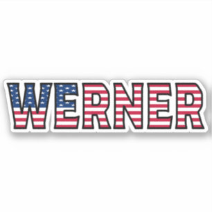 Werner Name Vorname USA Sticker Stickerset