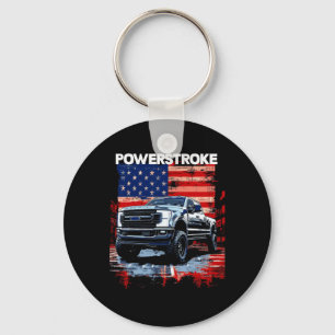 Werstroke Single Cab Truck American Flag New Body Key Ring