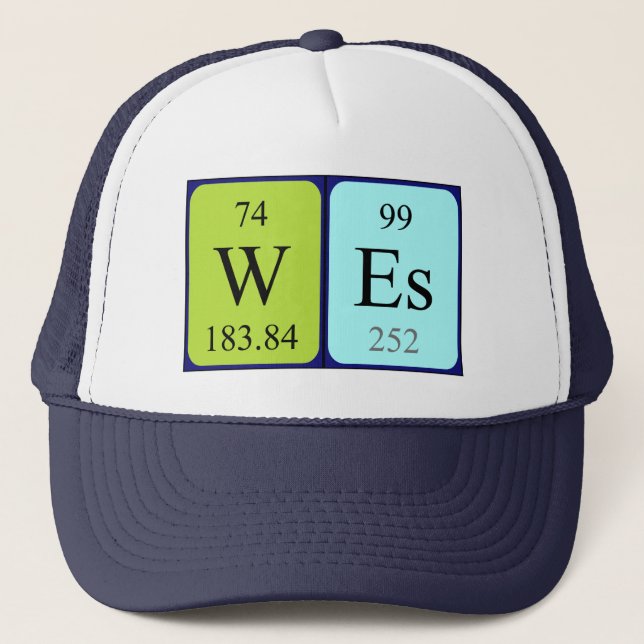 Wes periodic table name hat (Front)