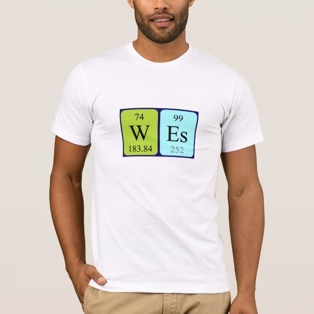 Wes periodic table name shirt (Front)