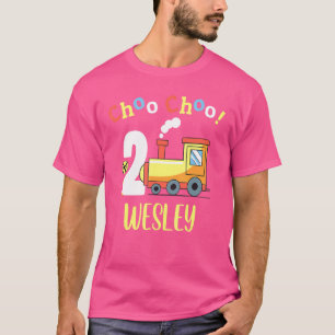 Wesley Choo Choo Two Train 2nd Birthday Turning 2 T-Shirt