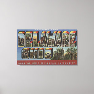 Wesleyan University - Large Letter Scenes Canvas Print