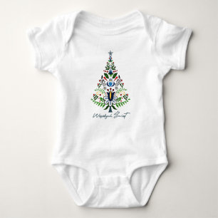 Wesolych Swiat - awesome Kashubian Christmas tree Baby Bodysuit