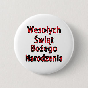 Wesolych Swiat Bozego Narodzenia 6 Cm Round Badge