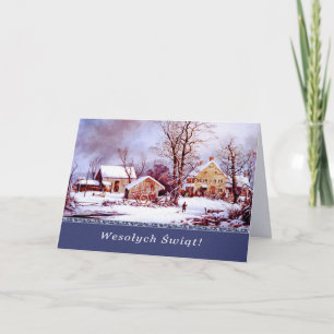 Wesolych Swiat. Christmas Card in Polish