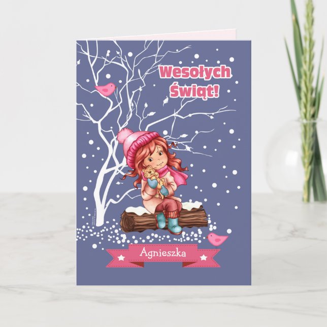 Wesołych Świąt. Christmas Cards in Polish (Front)