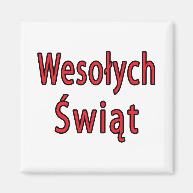 Wesolych Swiat Magnet (Front)