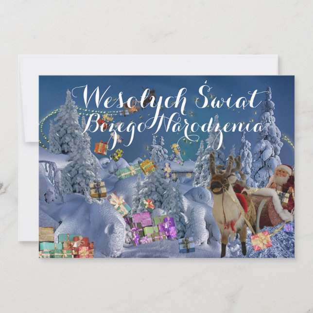 Wesołych świąt Merry Christmas Card Poland (Front)
