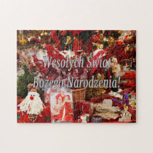 Wesołych Świąt ...! Merry Christmas in Polish wf Jigsaw Puzzle